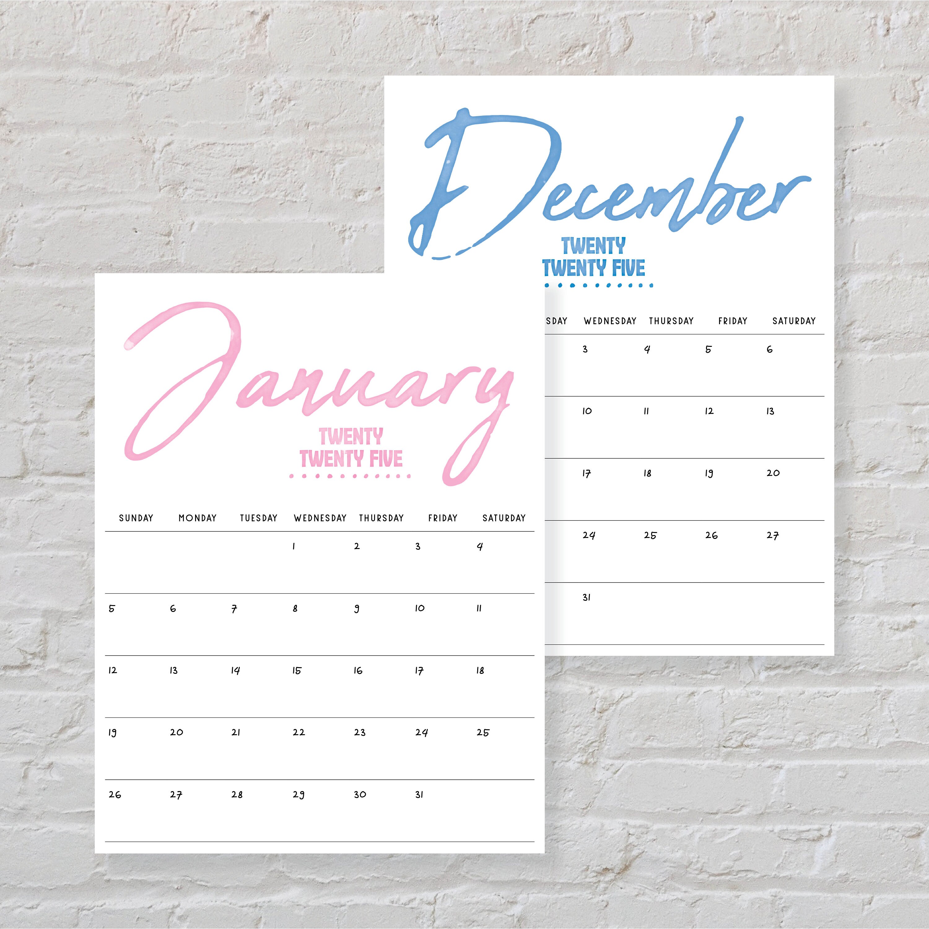 Printable 2025 Calendar - Etsy