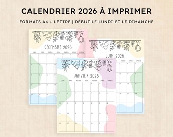 Calendario 2026 para imprimir · PDF de 12 páginas · Radiant Rhapsody