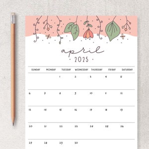 Printable 2025 Calendar - Etsy