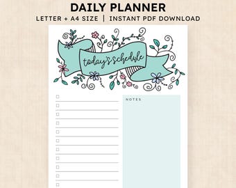 Printable Planner · Instant Download PDF · Daily To-Do List