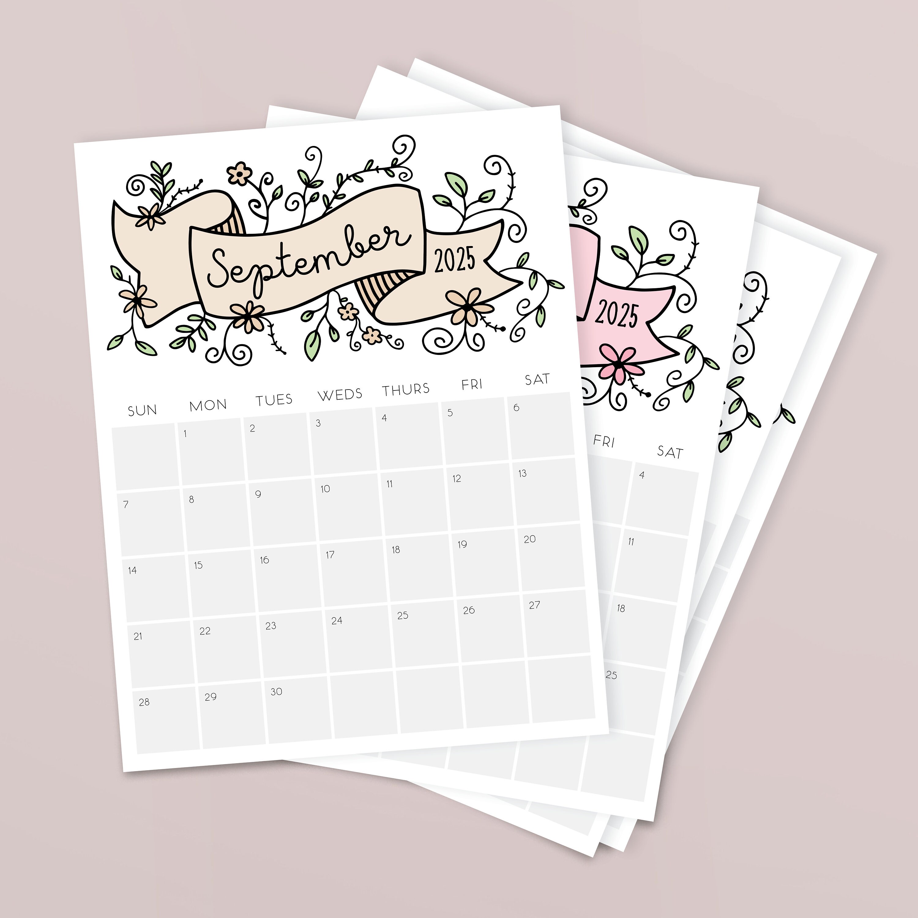 Printable 2025 Calendar - Etsy