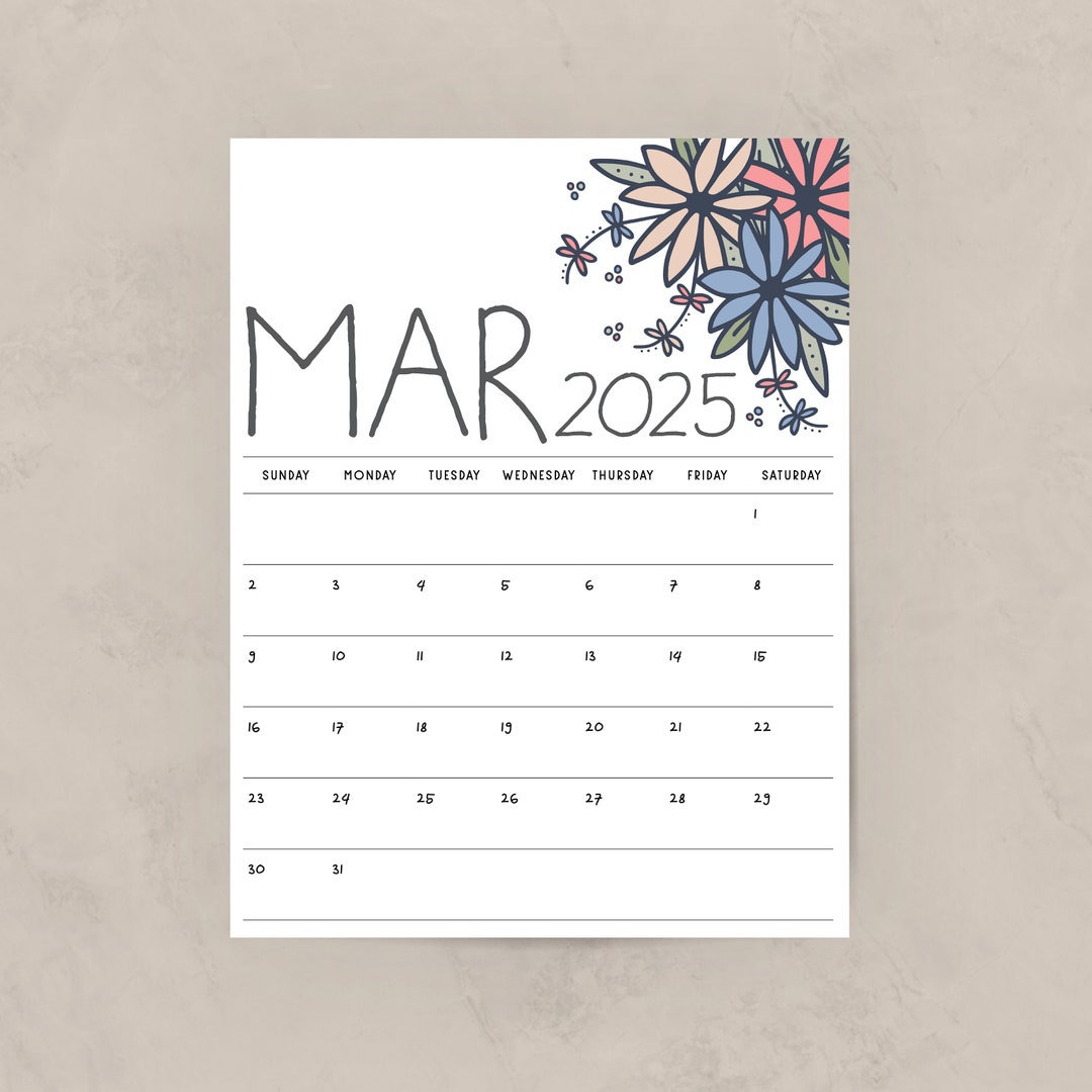 Printable 2025 Calendar - Etsy