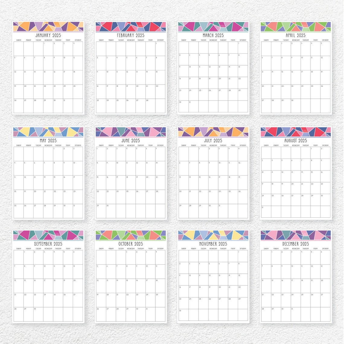 Printable 2025 Calendar - Etsy