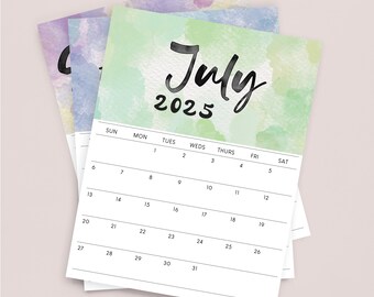2023, 2024, 2025 2-page Monthly Calendar Printable, Dated Month, 2023 ...