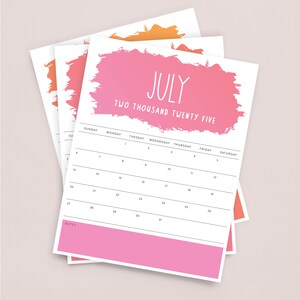 Printable 2025 Calendar - Etsy