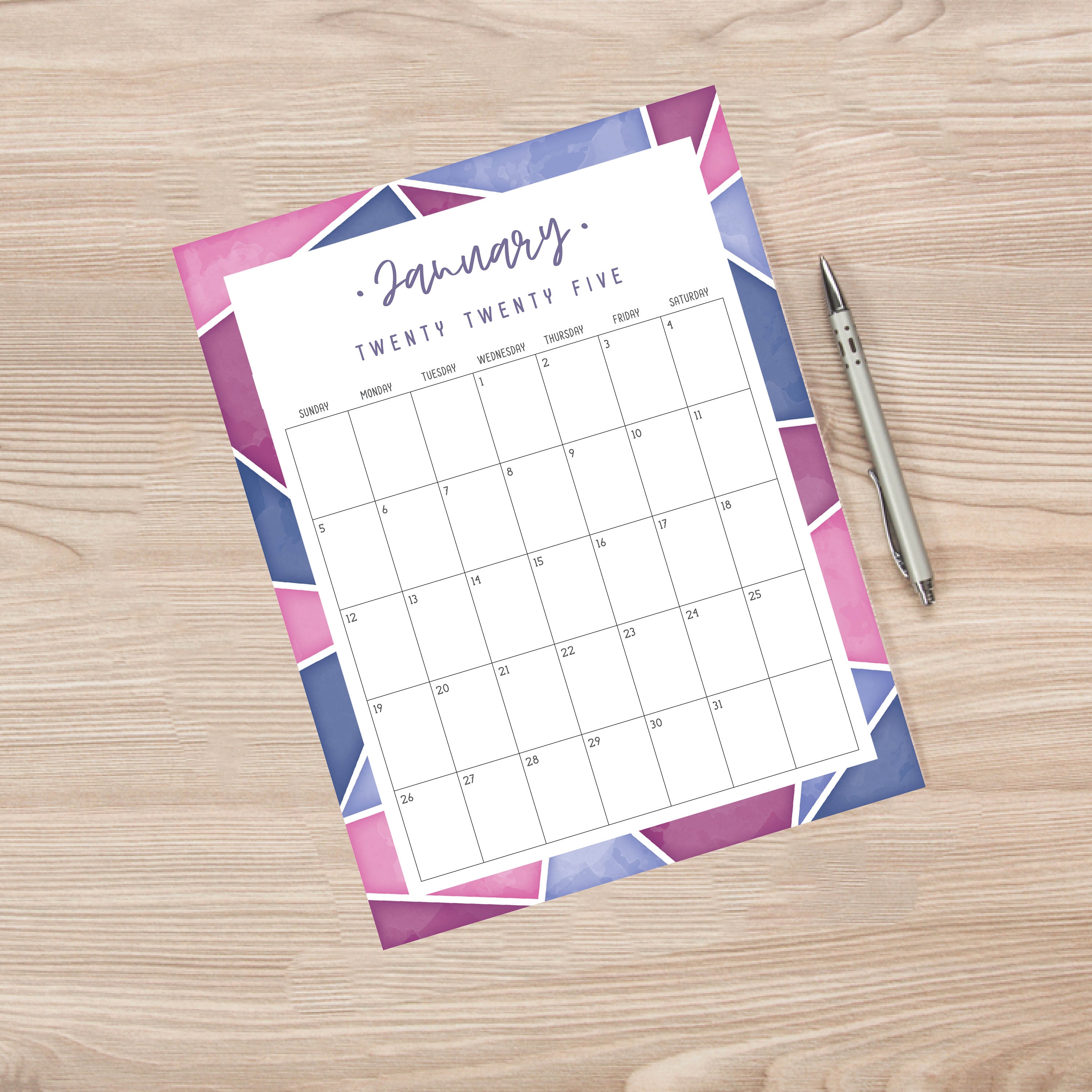 Printable 2025 Calendar - Etsy