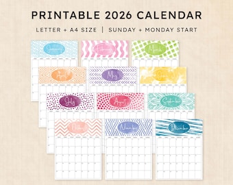 Kalender 2026 Muster · Musterparade