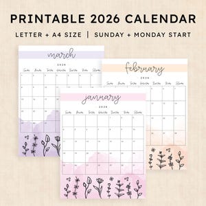 Afdrukbare kalender 2026 · Springtime Splash