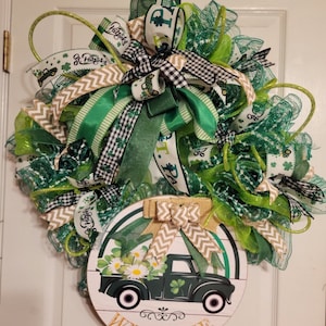 St. Patrick&#39;s Day, St. Patrick&#39;s Day Wreath, Front Door Wreath, Spring Wreath, Welcome Wreath, Farmhouse decor, St. Patrick&#39;s Day Decor,
