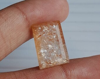 Natural Sunstone Gemstone: AAA+ Octagon Cut, Rainbow Lattice (12X17.50mm)
