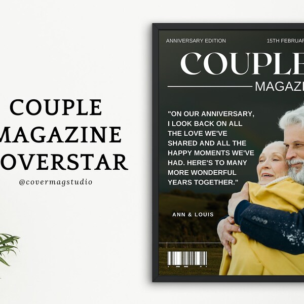 romance writers of canada magazine Celebrate Your Love Story with a Stunning Anniversary Magazine Cover Poster | Soulmate Gift | Anniversary Poster | Gift Ideas | Digital