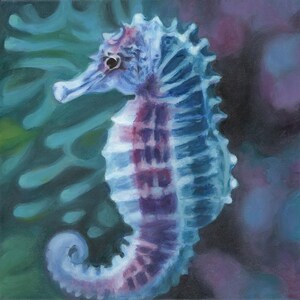 Seahorse Giclee Print: Sea Life Art From Original Oil Painting