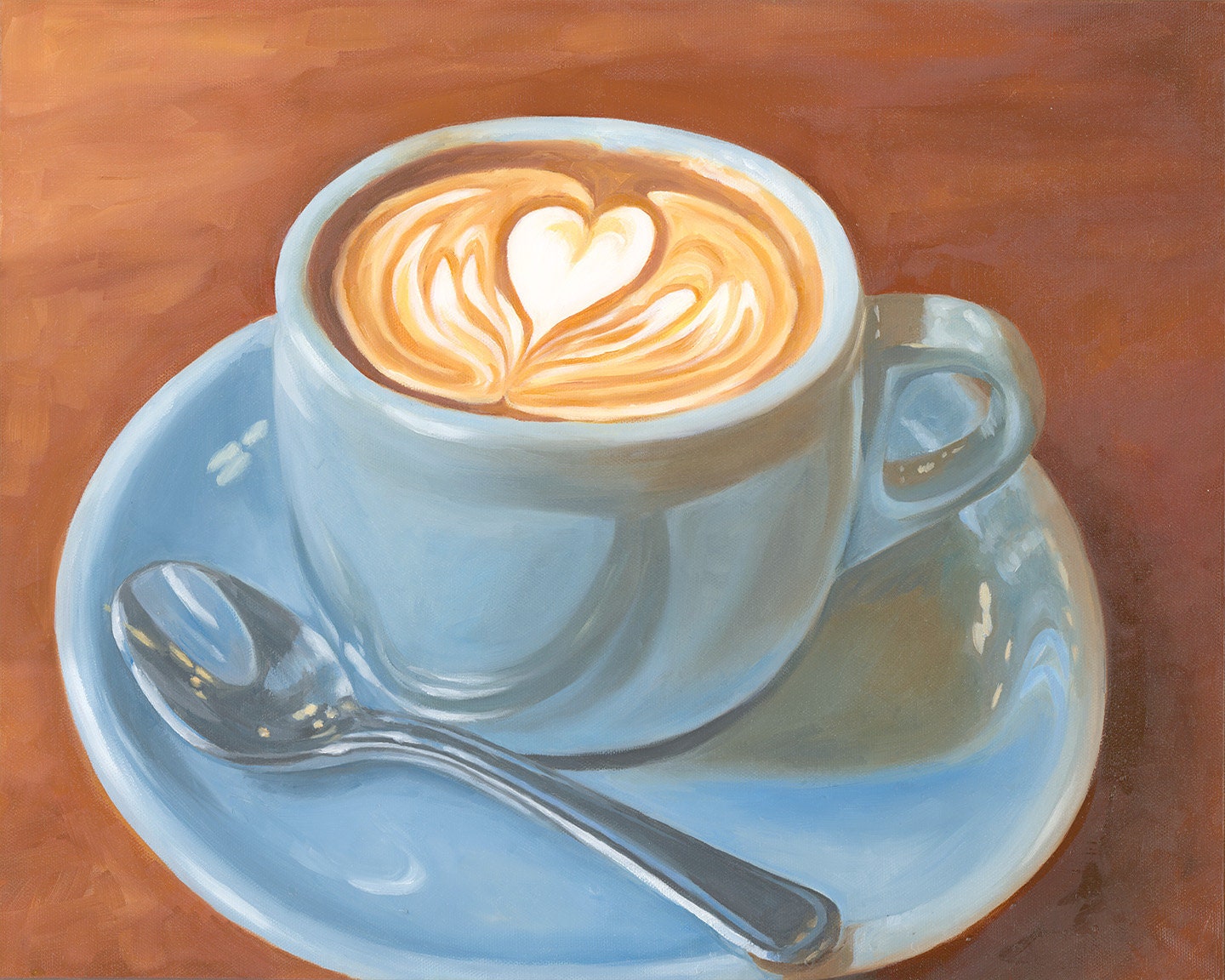 White Pottery Coffee Cups, Cappuccino Coffee Mug, Latte Coffee Cup, Pi –  Art Painting Canvas