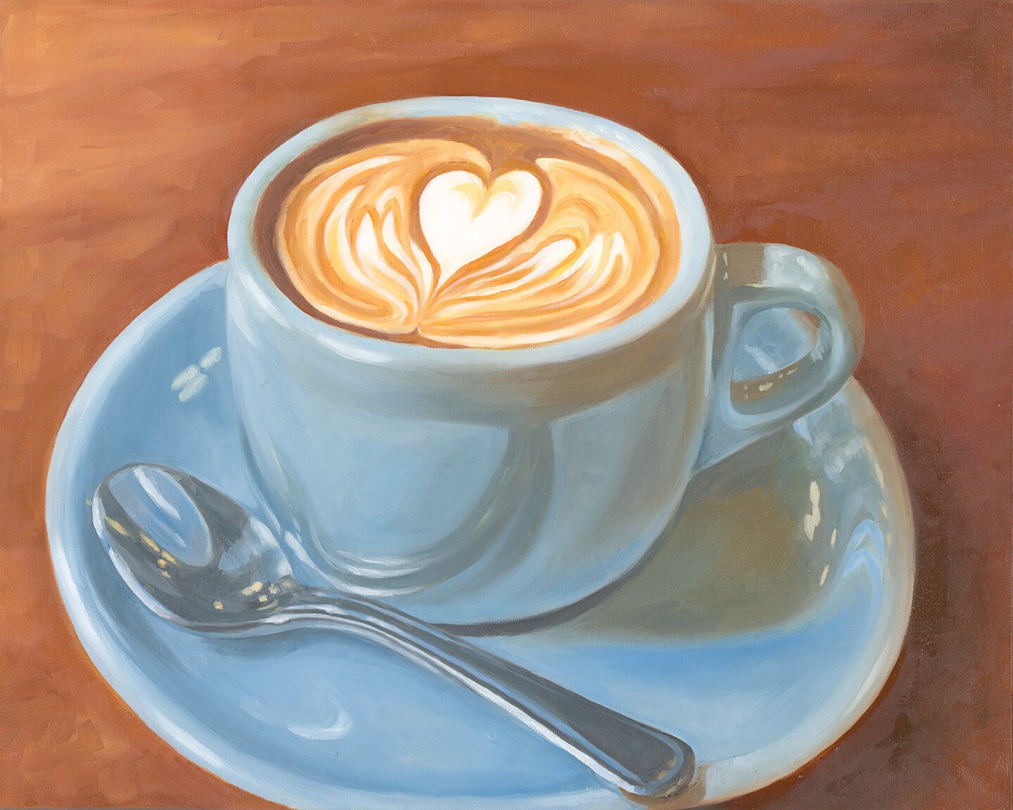 White Pottery Coffee Cups, Cappuccino Coffee Mug, Latte Coffee Cup, Pi –  Art Painting Canvas