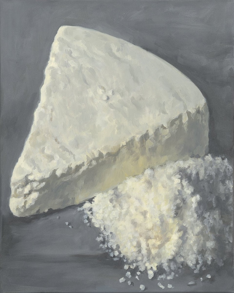 Cotija Cheese Painting/kitchen Food Art/oil Painting Fine Art Etsy
