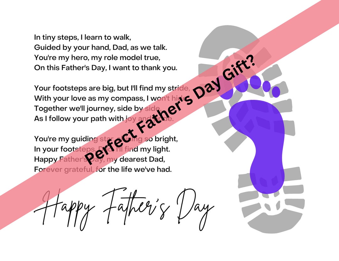 Father's Day Gift Footprint Art Kid Footprint Footprint Footprint Gifts ...