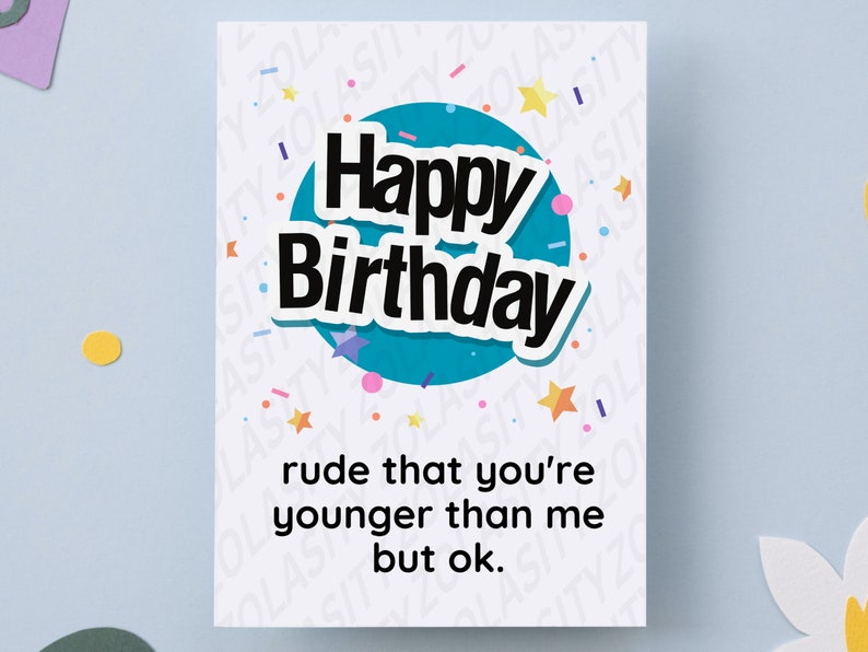 Printable Birthday Card Funny Gift Birthday Card Card for Birthday Card