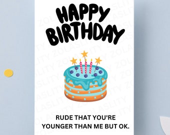 Birthday Card - Funny Card - Funny Cards - Card Funny - Printable Card - Downloadable Cards - Funny Birthday Card - Digital Card - Joke Card