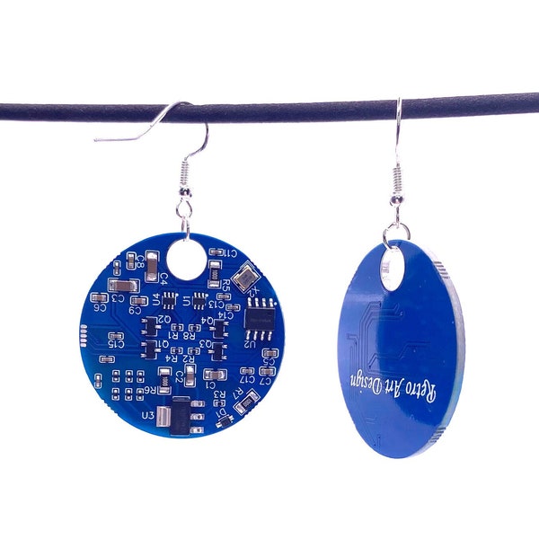 Techie Chic Earrings • Engineer Gift • 925 Silver Hooks • Electronic PCB Components • Unique Accessory for Tech Lovers