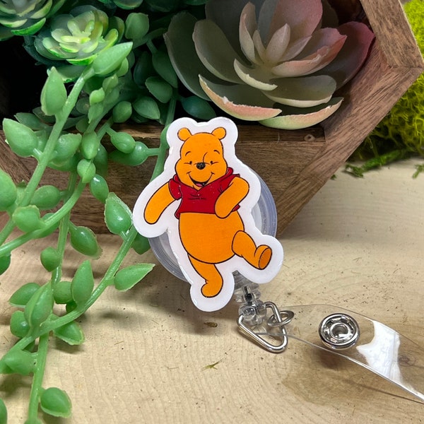 Winnie the Pooh Adventure Badge Reel with Alligator Clip and 360 Swivel Back