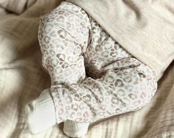Leo Leggings Baby & Kinder | Basic Leggings | Baby Leggings | Leopard Leggings | Neugeborenes | Leggings Leo Print | Kleinkind | Baby Set
