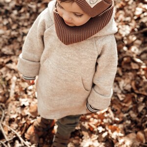 Sweat à capuche d'extérieur Walk Leo doublure intérieure foncée différentes couleurs Slip veste marche sweat à capuche veste garçon veste fille bébé veste laine vierge promenade laine marche image 2