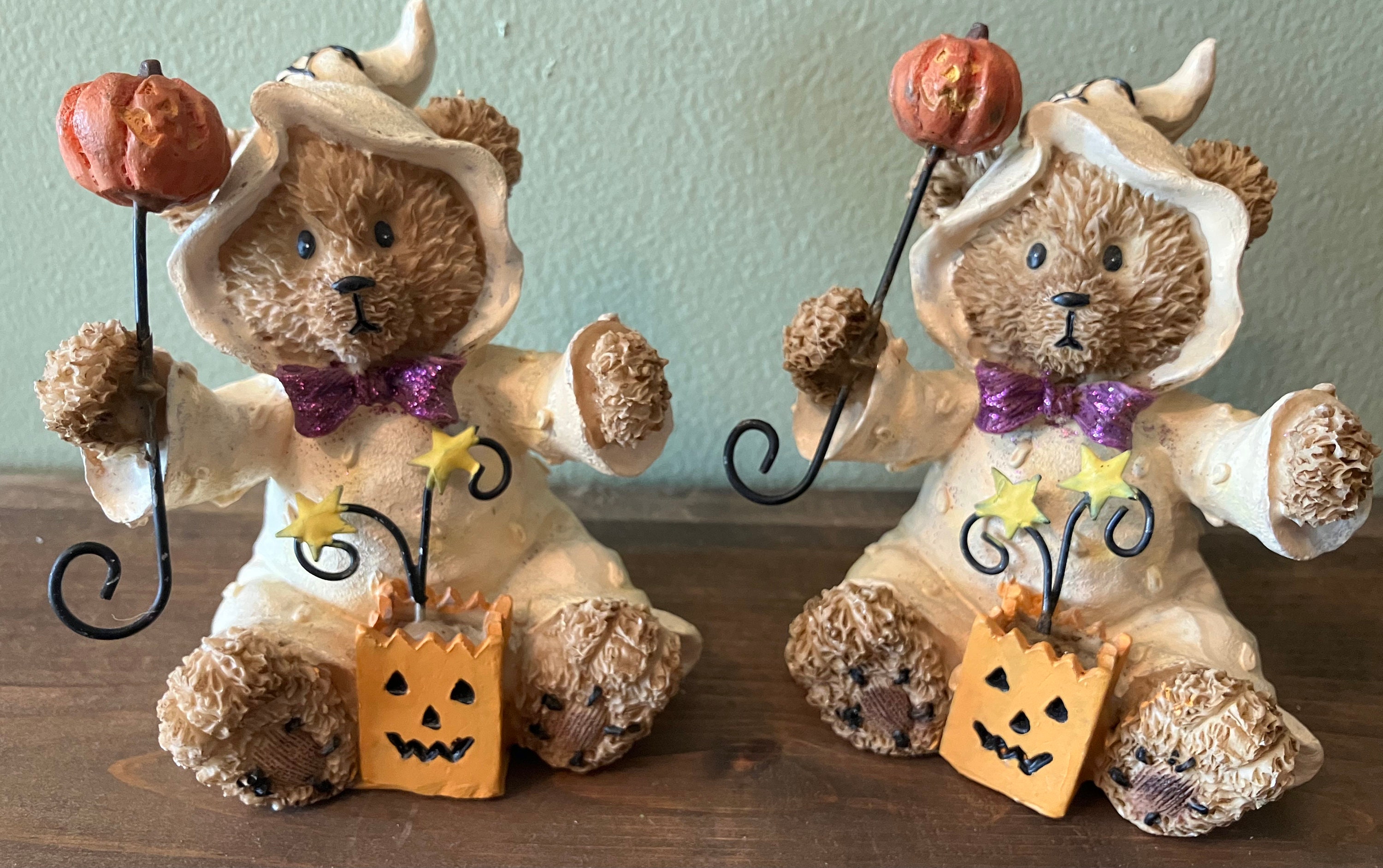 Pair of Vintage Halloween Witch Teddy Bears Etsy