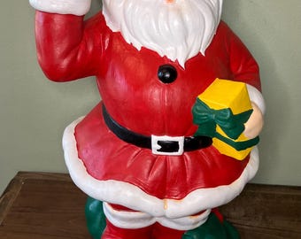 1979 Handpainted Ceramic Santa Claus Coin Bank