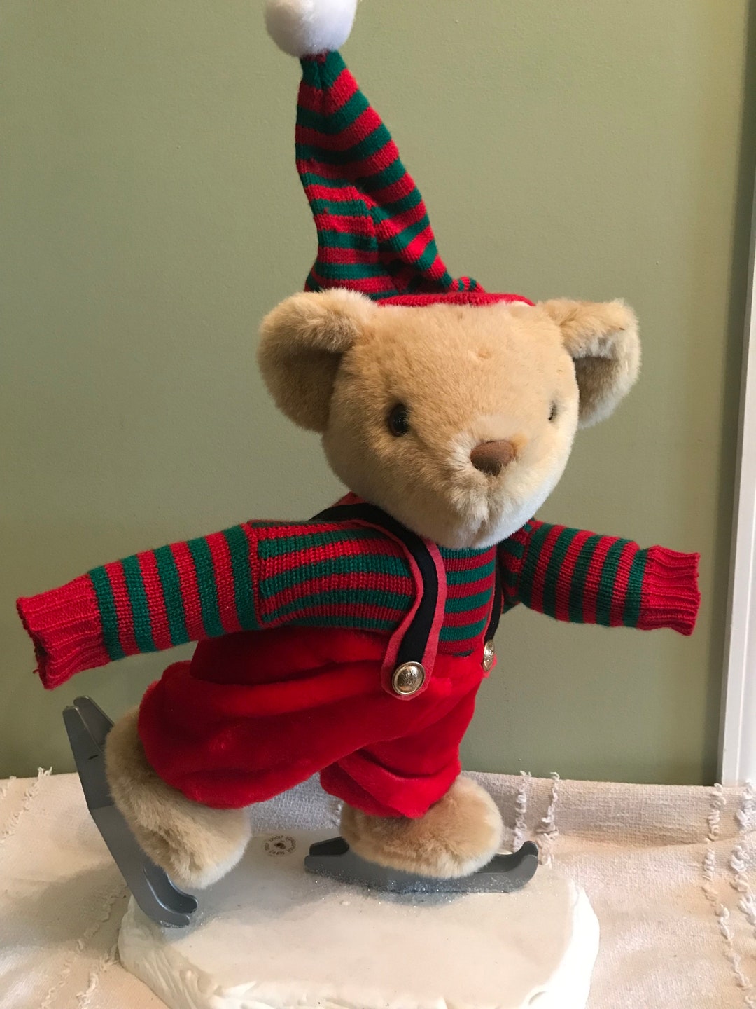 1990s Santas Best Ice Skating Bear Etsy