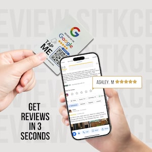 Google Review Sticker with Nfc And Qr Code|  Get Five Stars in seconds| Nfc Google Review for you Business
