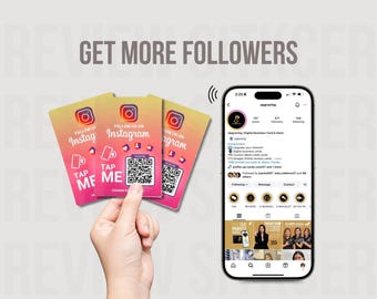 Pegatina NFC para Instagram / Calcomanía para redes sociales para pequeñas empresas