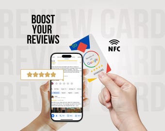 Tarjeta táctil NFC y código QR de Google Review