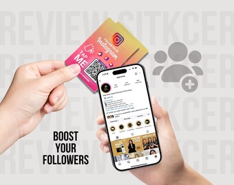 Pegatina NFC para Instagram / Calcomanía para negocios en redes sociales