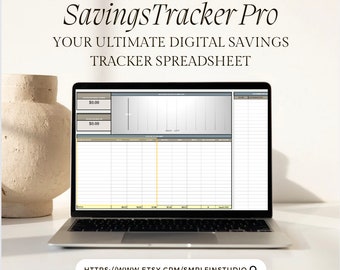 SavingsTracker Pro | Savings Spreadsheet | Savings Tracker | Sinking Funds | Excel Spreadsheet | Digital Saving Tracking
