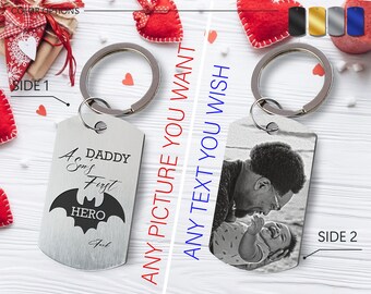 Custom Photo Engraved Keychain • Personalized Stainless Steel Gift