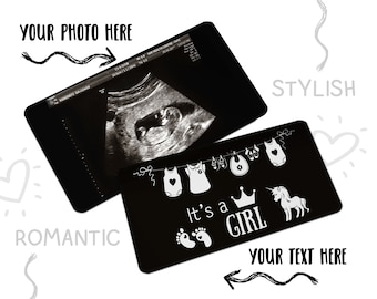 Etched Photo Wallet Insert: Personalized Metal Card, Husband Gift