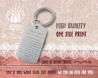 Custom Engraved Keychain: Personalized Photo or Text, Memorial Gift