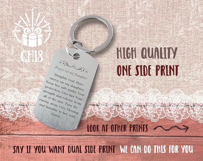 Custom Engraved Keychain: Personalized Photo or Text, Memorial Gift