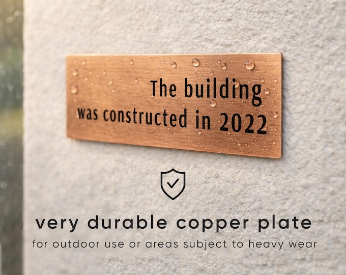 Custom Copper Plate: Extra Durable