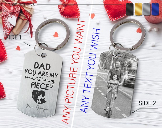 Custom Photo Engraved Keychain: Personalized Memorial Gift