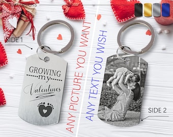 Personalized Photo Keychain • Engraved Stainless Steel Memorial Gift