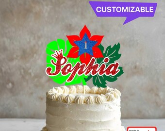 Custom Glitter Name Cake Topper: Personalized Party Decor