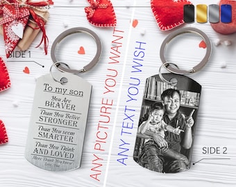Custom Photo Engraved Keychain: Personalized Memorial Gift