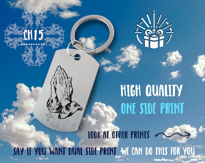 Custom Engraved Keychain: Personalized Photo or Text, Memorial Gift