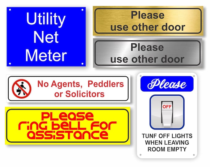 Custom Engraved Plastic or Aluminum Electrical Panel Labels