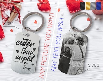 Personalized Engraved Keychain • Custom Photo or Text Gift