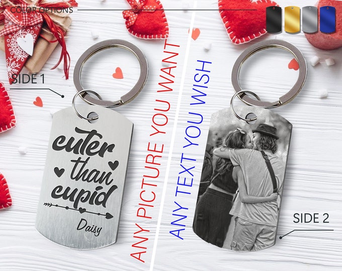 Personalized Engraved Keychain • Custom Photo or Text Gift