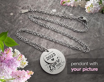 Custom Engraved Pendant Necklace: Personalized Stainless Steel Gift