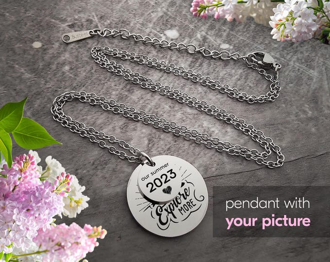 Custom Engraved Pendant Necklace: Personalized Stainless Steel Gift