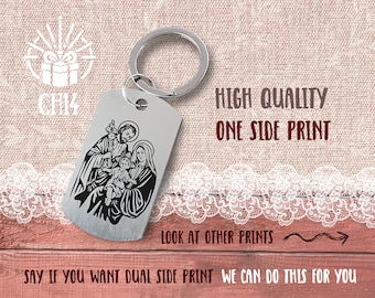 Custom Engraved Keychain: Personalized Photo or Text, Memorial Gift